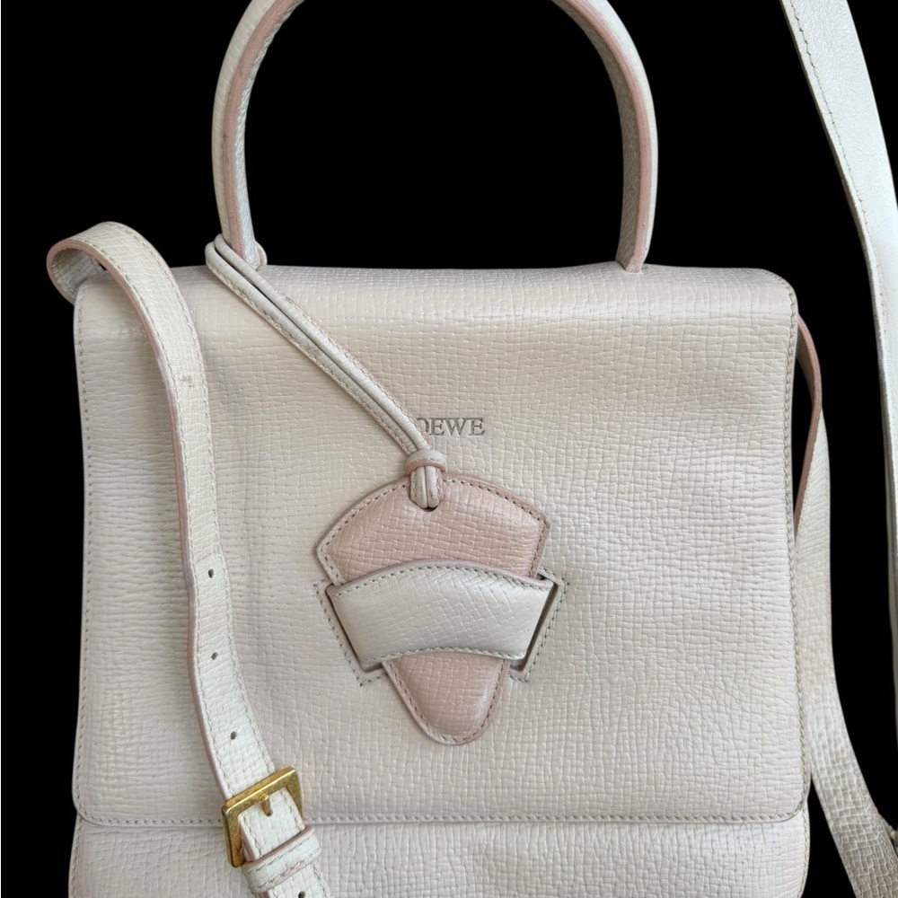 Cream 2-Tone Loewe with long shoulder strap